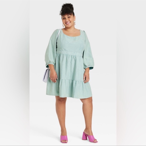 ☀️Ava & Viv Blue Ruffe Dress☀️ - Picture 2 of 11